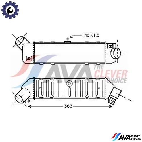 Charge air cooler - air,