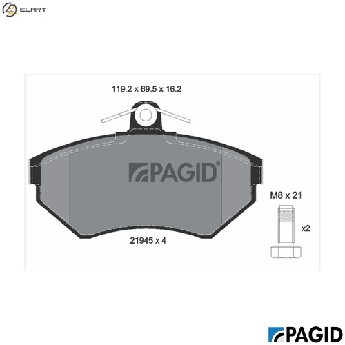 Brake pad set disc - disc,