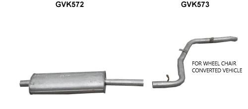 Exhaust silencer centre pipe - exhaust,