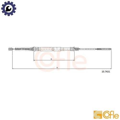 Cable pull parking brake - cable,