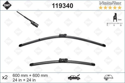 Swf front windscreen - front, wiper